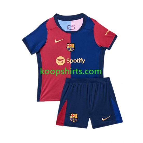 FC Barcelona Thuis Tenue Kinder Voetbalshirts 2024-2025 Korte Mouwen FC Barcelona Thuis Tenue Kinder Voetbalshirts 2024-2025 Korte Mouwen