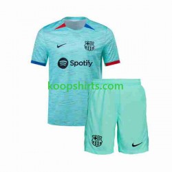 FC Barcelona Derde Tenue Kinder Voetbalshirts 2023-2024 Korte Mouwen