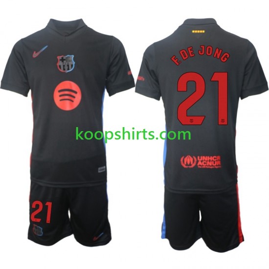FC Barcelona Uit Tenue Kinder Voetbalshirts F DE JONG 21 2024-2025 Korte Mouwen FC Barcelona Uit Tenue Kinder Voetbalshirts F DE JONG 21 2024-2025 Korte Mouwen