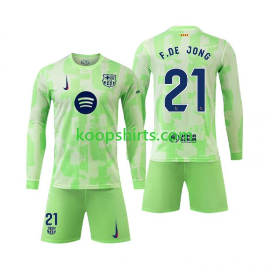 FC Barcelona Derde Tenue Kinder Voetbalshirts F DE JONG 21 2024-2025 Lange Mouwen FC Barcelona Derde Tenue Kinder Voetbalshirts F DE JONG 21 2024-2025 Lange Mouwen