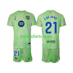 FC Barcelona Derde Tenue Kinder Voetbalshirts F DE JONG 21 2024-2025 Korte Mouwen