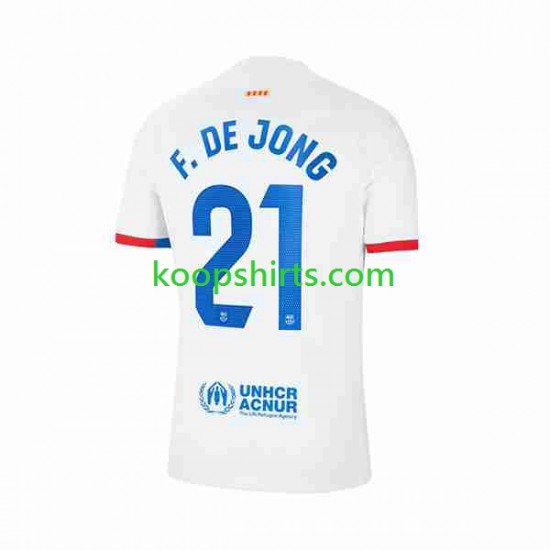 FC Barcelona Uit Tenue Heren Voetbalshirts Frenkie de Jong 21 2023-2024 Korte Mouwen FC Barcelona Uit Tenue Heren Voetbalshirts Frenkie de Jong 21 2023-2024 Korte Mouwen