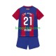 FC Barcelona Thuis Tenue Kinder Voetbalshirts Frenkie de Jong 21 2023-2024 Korte Mouwen