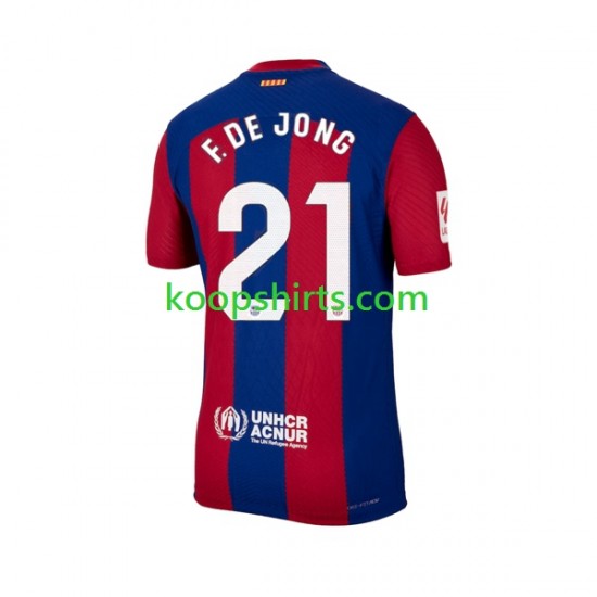 FC Barcelona Thuis Tenue Heren Voetbalshirts Frenkie de Jong 21 2023-2024 Korte Mouwen FC Barcelona Thuis Tenue Heren Voetbalshirts Frenkie de Jong 21 2023-2024 Korte Mouwen
