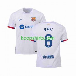 FC Barcelona Uit Tenue Heren Voetbalshirts GAVI 6 2023-2024 Korte Mouwen