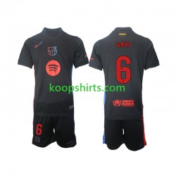 FC Barcelona Uit Tenue Kinder Voetbalshirts Gavi 6 2024-2025 Korte Mouwen