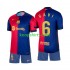 FC Barcelona Thuis Tenue Kinder Voetbalshirts Gavi 6 2024-2025 Korte Mouwen