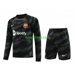FC Barcelona Doelman Uit Tenue Kinder Voetbalshirts 2023-2024 Lange Mouwen