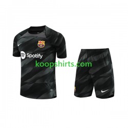 FC Barcelona Doelman Uit Tenue Kinder Voetbalshirts 2023-2024 Korte Mouwen