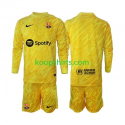 FC Barcelona Doelman Uit Tenue Kinder Voetbalshirts 2024-2025 Lange Mouwen