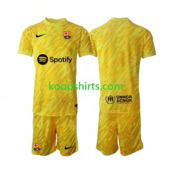 FC Barcelona Doelman Uit Tenue Kinder Voetbalshirts 2024-2025 Korte Mouwen
