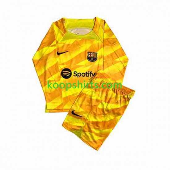 FC Barcelona Doelman Vierde Tenue Kinder Voetbalshirts 2023-2024 Lange Mouwen FC Barcelona Doelman Vierde Tenue Kinder Voetbalshirts 2023-2024 Lange Mouwen