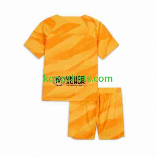 FC Barcelona Doelman Vierde Tenue Kinder Voetbalshirts 2023-2024 Korte Mouwen