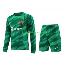 FC Barcelona Doelman Thuis Tenue Kinder Voetbalshirts 2023-2024 Lange Mouwen