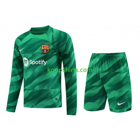 FC Barcelona Doelman Thuis Tenue Kinder Voetbalshirts 2023-2024 Lange Mouwen FC Barcelona Doelman Thuis Tenue Kinder Voetbalshirts 2023-2024 Lange Mouwen