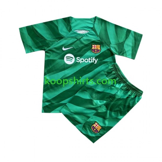 FC Barcelona Doelman Thuis Tenue Kinder Voetbalshirts 2023-2024 Korte Mouwen FC Barcelona Doelman Thuis Tenue Kinder Voetbalshirts 2023-2024 Korte Mouwen