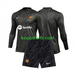 FC Barcelona Doelman Derde Tenue Kinder Voetbalshirts 2024-2025 Lange Mouwen
