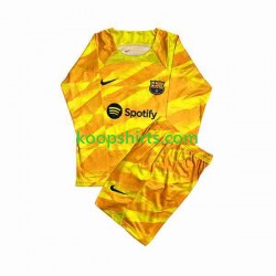 FC Barcelona Doelman Vierde Tenue Kinder Voetbalshirts Ter Stegen 1 2023-2024 Lange Mouwen