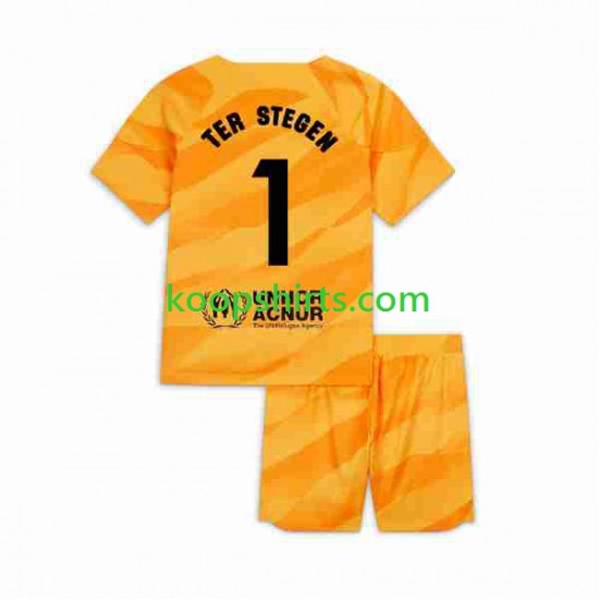 FC Barcelona Doelman Vierde Tenue Kinder Voetbalshirts Ter Stegen 1 2023-2024 Korte Mouwen FC Barcelona Doelman Vierde Tenue Kinder Voetbalshirts Ter Stegen 1 2023-2024 Korte Mouwen