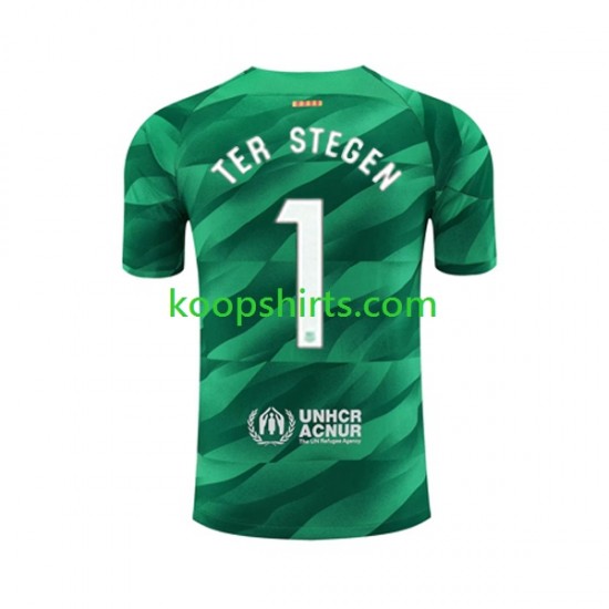 FC Barcelona Doelman Thuis Tenue Heren Voetbalshirts Ter Stegen 1 2023-2024 Korte Mouwen FC Barcelona Doelman Thuis Tenue Heren Voetbalshirts Ter Stegen 1 2023-2024 Korte Mouwen