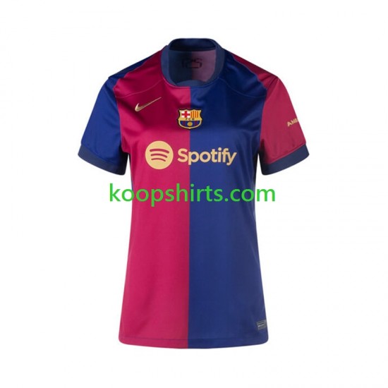 FC Barcelona Thuis Tenue Dames Voetbalshirts 2024-2025 Korte Mouwen FC Barcelona Thuis Tenue Dames Voetbalshirts 2024-2025 Korte Mouwen