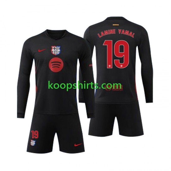 FC Barcelona Uit Tenue Kinder Voetbalshirts Lamine Yamal 19 2024-2025 Lange Mouwen FC Barcelona Uit Tenue Kinder Voetbalshirts Lamine Yamal 19 2024-2025 Lange Mouwen