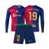 FC Barcelona Thuis Tenue Kinder Voetbalshirts Lamine Yamal 19 2024-2025 Lange Mouwen