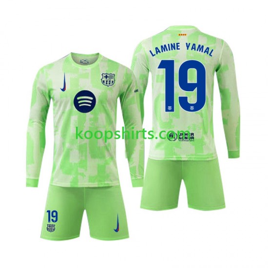 FC Barcelona Derde Tenue Kinder Voetbalshirts Lamine Yamal 19 2024-2025 Lange Mouwen FC Barcelona Derde Tenue Kinder Voetbalshirts Lamine Yamal 19 2024-2025 Lange Mouwen
