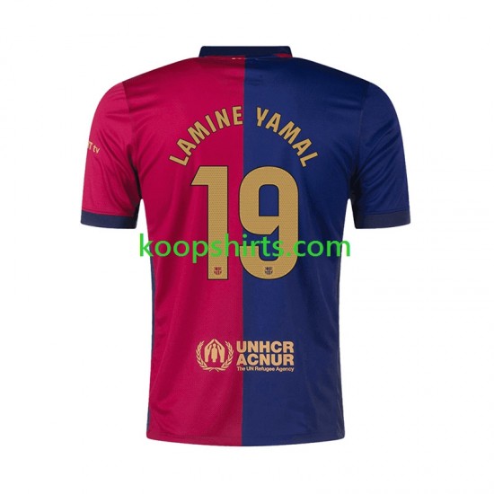 FC Barcelona Thuis Tenue Heren Voetbalshirts Lamine Yamal 19 2024-2025 Korte Mouwen FC Barcelona Thuis Tenue Heren Voetbalshirts Lamine Yamal 19 2024-2025 Korte Mouwen