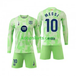 FC Barcelona Derde Tenue Kinder Voetbalshirts Lionel Mess 10 2024-2025 Lange Mouwen
