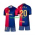 FC Barcelona Thuis Tenue Kinder Voetbalshirts Olmo 20 2024-2025 Korte Mouwen