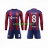 FC Barcelona Thuis Tenue Kinder Voetbalshirts Pedri 8 2023-2024 Lange Mouwen