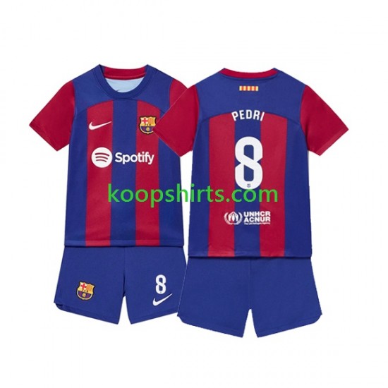 FC Barcelona Thuis Tenue Kinder Voetbalshirts Pedri 8 2023-2024 Korte Mouwen FC Barcelona Thuis Tenue Kinder Voetbalshirts Pedri 8 2023-2024 Korte Mouwen