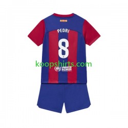FC Barcelona Thuis Tenue Kinder Voetbalshirts Pedri 8 2023-2024 Korte Mouwen