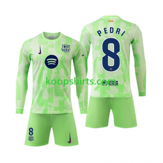 FC Barcelona Derde Tenue Kinder Voetbalshirts Pedri 8 2024-2025 Lange Mouwen FC Barcelona Derde Tenue Kinder Voetbalshirts Pedri 8 2024-2025 Lange Mouwen
