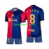 FC Barcelona Thuis Tenue Kinder Voetbalshirts Pedro 8 2024-2025 Korte Mouwen