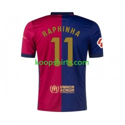 FC Barcelona Thuis Tenue Heren Voetbalshirts RAPHINHA 11 2024-2025 Korte Mouwen