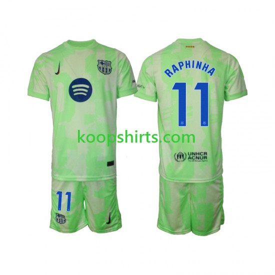 FC Barcelona Derde Tenue Kinder Voetbalshirts Raphinha 11 2024-2025 Korte Mouwen FC Barcelona Derde Tenue Kinder Voetbalshirts Raphinha 11 2024-2025 Korte Mouwen