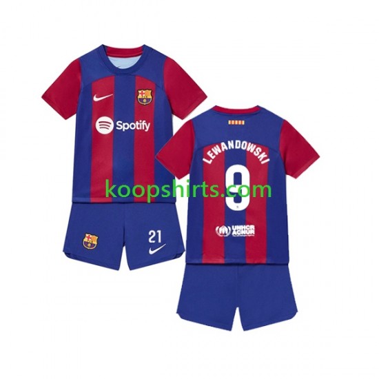 FC Barcelona Thuis Tenue Kinder Voetbalshirts Robert Lewandowski 9 2023-2024 Korte Mouwen FC Barcelona Thuis Tenue Kinder Voetbalshirts Robert Lewandowski 9 2023-2024 Korte Mouwen