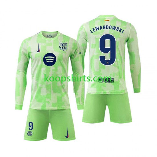 FC Barcelona Derde Tenue Kinder Voetbalshirts Robert Lewandowski 9 2024-2025 Lange Mouwen FC Barcelona Derde Tenue Kinder Voetbalshirts Robert Lewandowski 9 2024-2025 Lange Mouwen