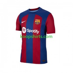 FC Barcelona Thuis Tenue Heren Voetbalshirts Robert Lewandowski 9 2023-2024 Korte Mouwen