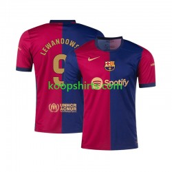 FC Barcelona Thuis Tenue Heren Voetbalshirts Robert Lewandowski 9 2024-2025 Korte Mouwen