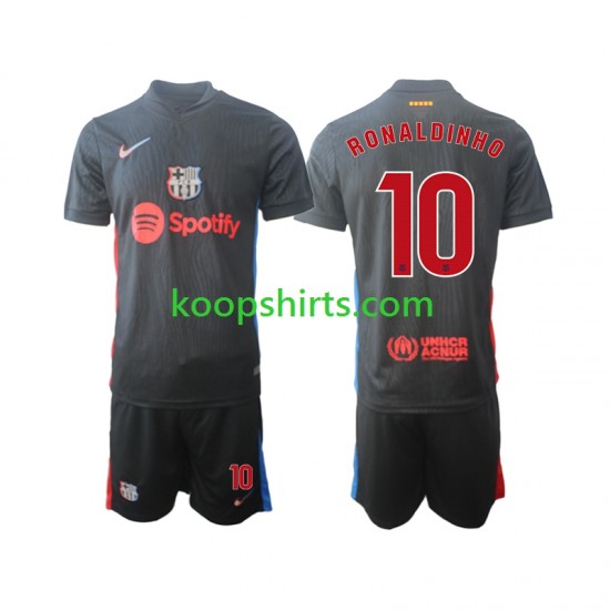 FC Barcelona Uit Tenue Kinder Voetbalshirts Ronaldinho 10 2024-2025 Korte Mouwen FC Barcelona Uit Tenue Kinder Voetbalshirts Ronaldinho 10 2024-2025 Korte Mouwen