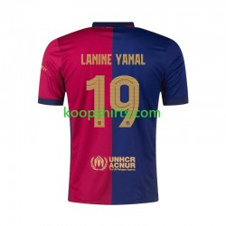 FC Barcelona Thuis Tenue Heren Voetbalshirts UCL Font Lamine Yamal 19 2024-2025 Korte Mouwen