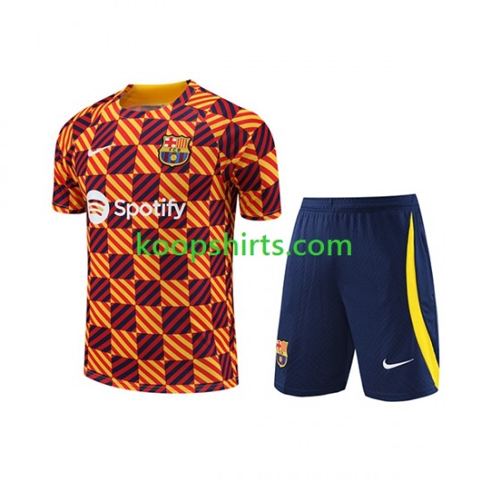 FC Barcelona Geel Voetbal training shirt en shorts 2023-2024 FC Barcelona Geel Voetbal training shirt en shorts 2023-2024
