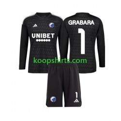 FC Kopenhagen Doelman Uit Tenue Kinder Voetbalshirts GRABARA 1 2023-2024 Lange Mouwen