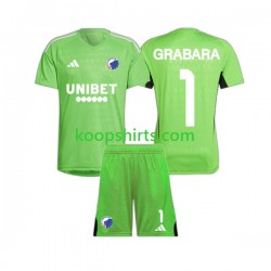FC Kopenhagen Doelman Vierde Tenue Kinder Voetbalshirts GRABARA 1 2023-2024 Korte Mouwen