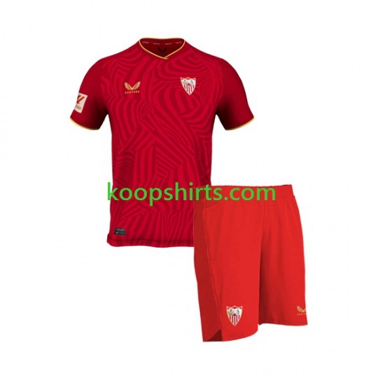 Sevilla FC Uit Tenue Kinder Voetbalshirts 2023-2024 Korte Mouwen Sevilla FC Uit Tenue Kinder Voetbalshirts 2023-2024 Korte Mouwen