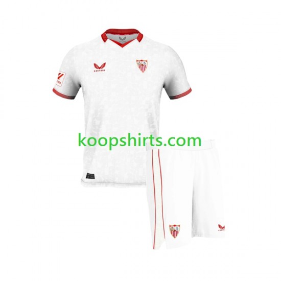 Sevilla FC Thuis Tenue Kinder Voetbalshirts 2023-2024 Korte Mouwen Sevilla FC Thuis Tenue Kinder Voetbalshirts 2023-2024 Korte Mouwen