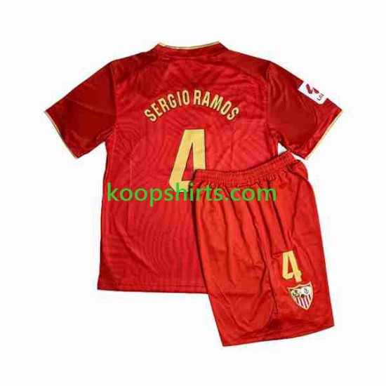 Sevilla FC Uit Tenue Kinder Voetbalshirts Sergio Ramos 4 2023-2024 Korte Mouwen Sevilla FC Uit Tenue Kinder Voetbalshirts Sergio Ramos 4 2023-2024 Korte Mouwen